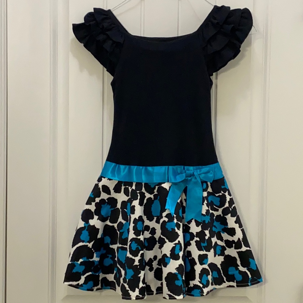Black and turquoise “party” dress
